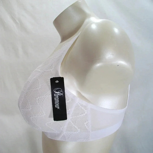 XL X-LARGE Paramour 145046 Bette Galloon Lace Bralette White NWT - Picture 5 of 9
